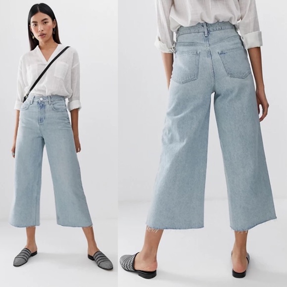 ASOS Denim - ASOS design premium wide leg jeans- vintage wash